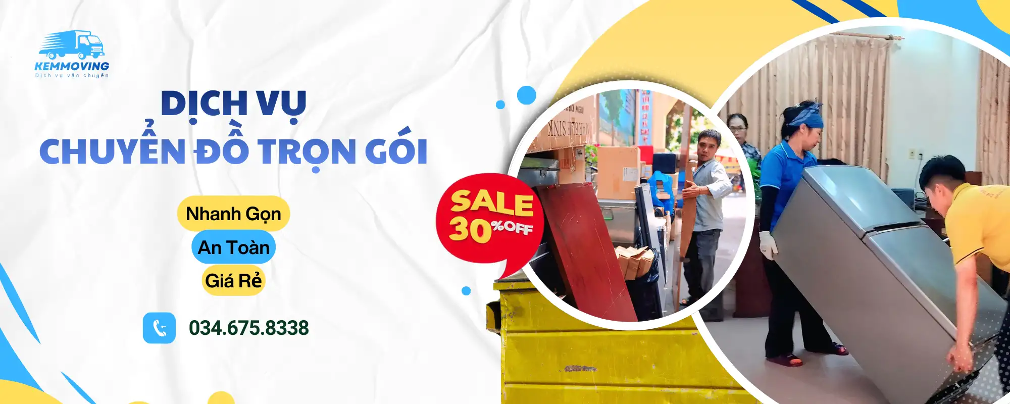 Dịch vụ chuyển đồ trọn gói Kem Moving